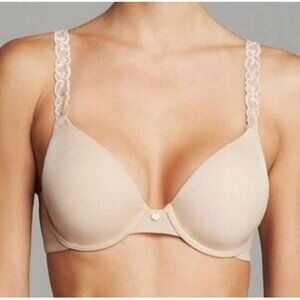 🆕 NATORI Pure Luxe Full UW T-Shirt Bra 34G Tan Dark Beige #732080